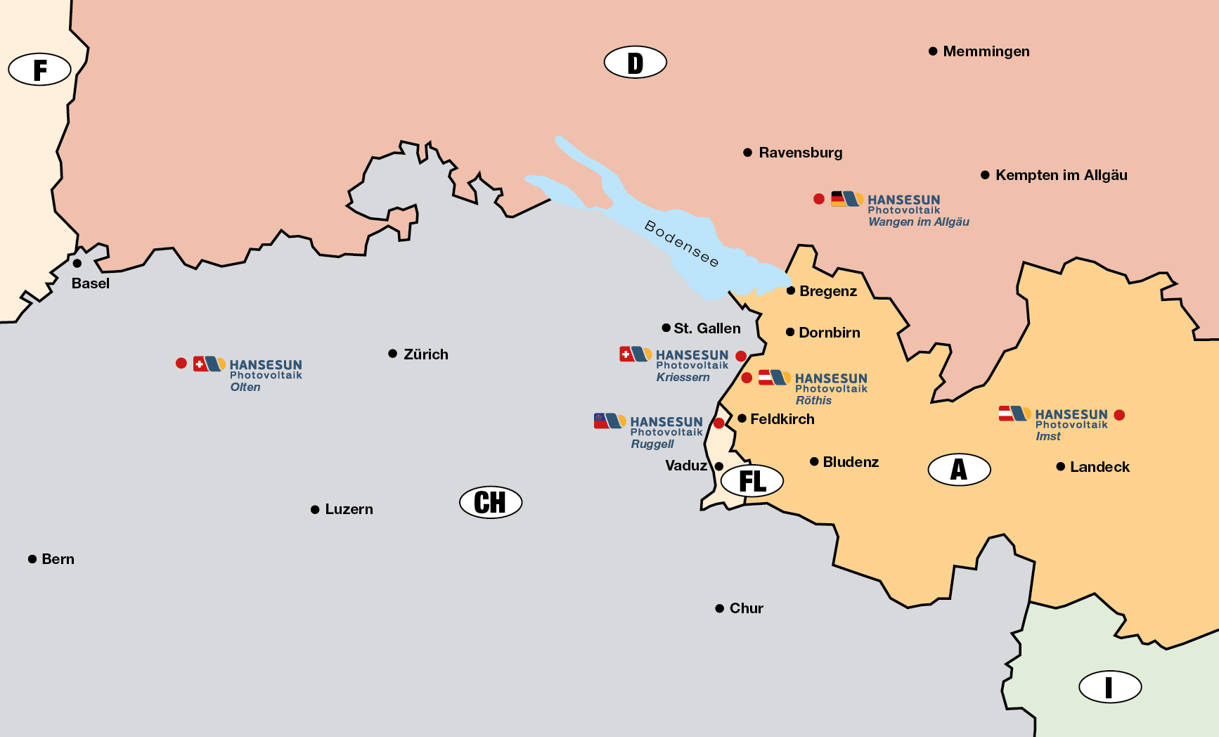 Standorte Hansesun 